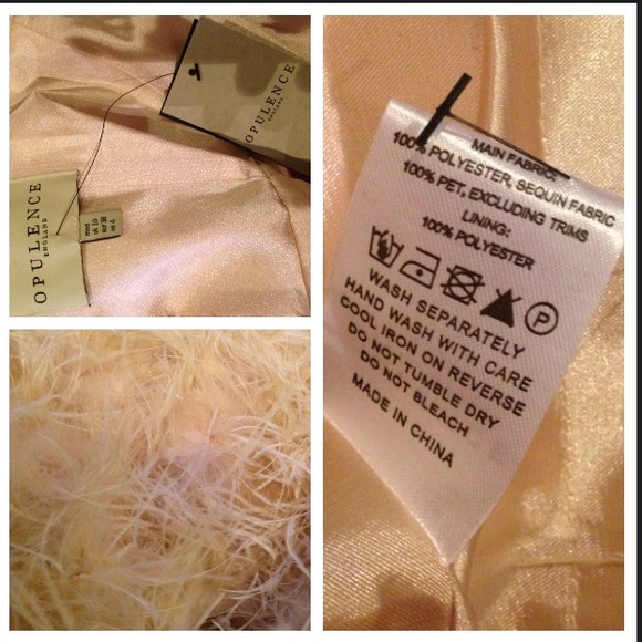 Opulence England Nude Feather Sequin Dress - Picture 4 of 4