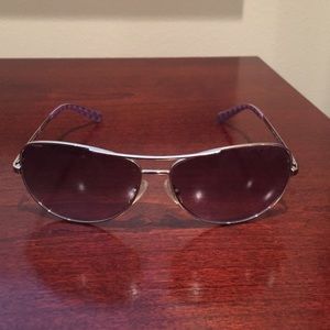 Tory burch aviator style purple sunglasses