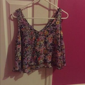 Floral tank top .