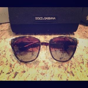 Dolce & Gabbana Tortoiseshell & Gold Sunglasses