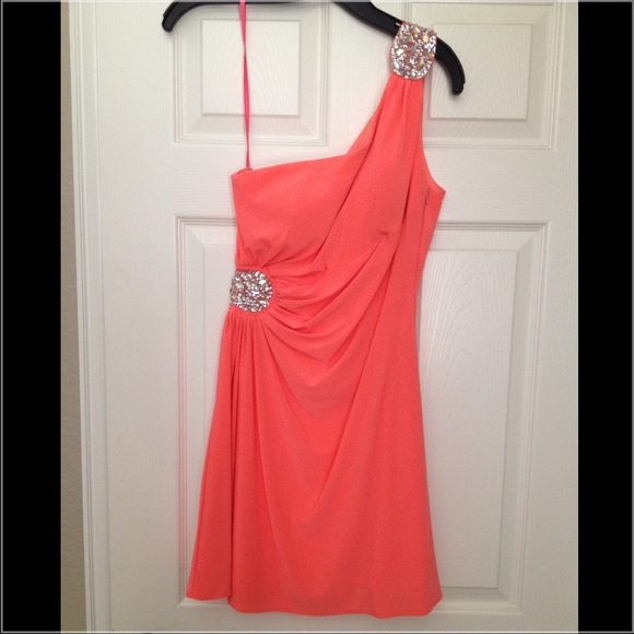 Bright one-shoulder dress