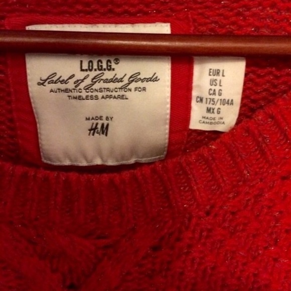 H&M Orange-Red Oversized Sweater - Picture 2 of 4