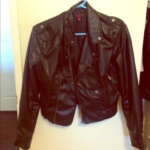 Black leather jacket