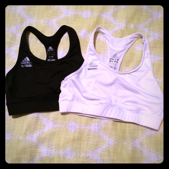 2 pairs of Adidas ClimaLite sports bras - Picture 1 of 3