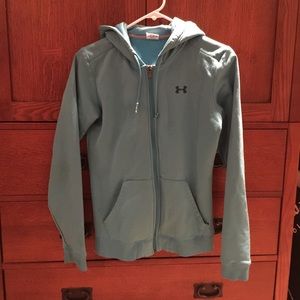 Aqua under armour hoodie zip front