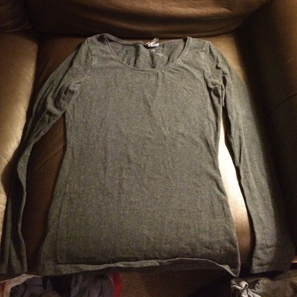 Dark grey long sleeve top