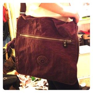 Purple Kipling messenger bag