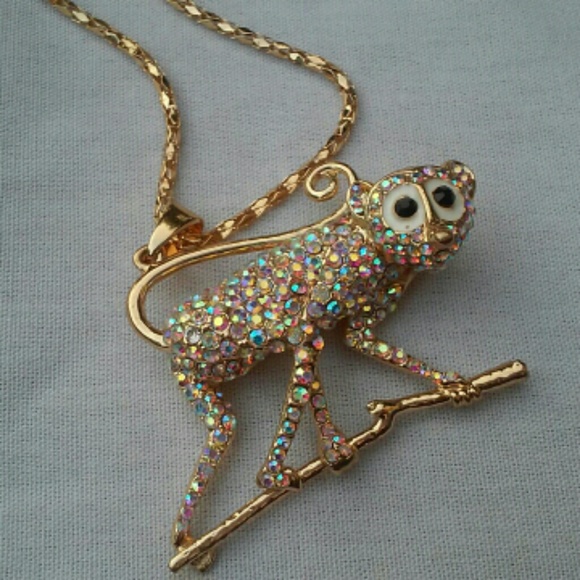 SOLD BetseyJohnson Spider Monkey Necklace - Picture 2 of 4