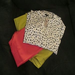 Cropped pants and blouse Ann Taylor