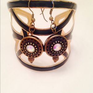 Aztec bronze earrings