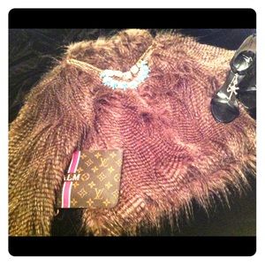 Glamorous faux fur jacket - sz M!