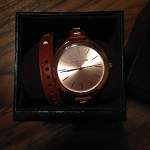 Michael Kors Runway Studded Double Wrap Watch