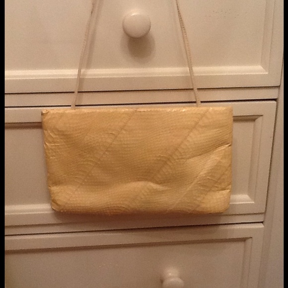 Yellow snakeskin clutch/purse - Picture 2 of 4