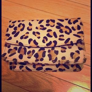 Genuine calf hair leather clutch/purse