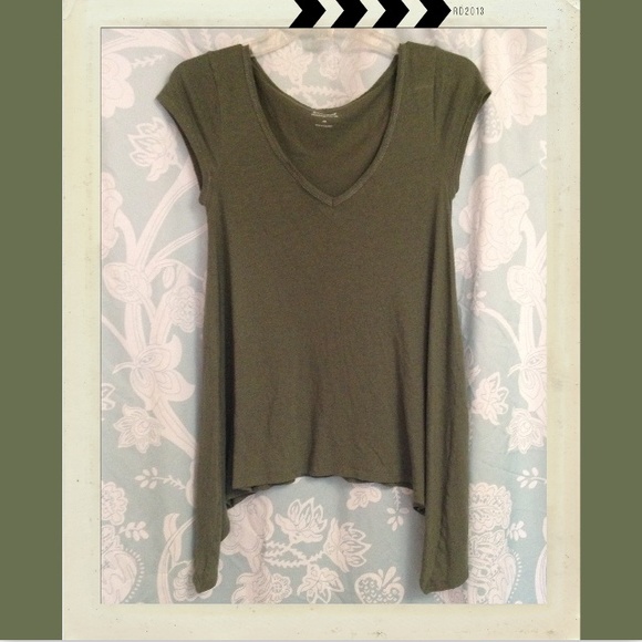 Green Express Shark Bite V-Neck Tee
