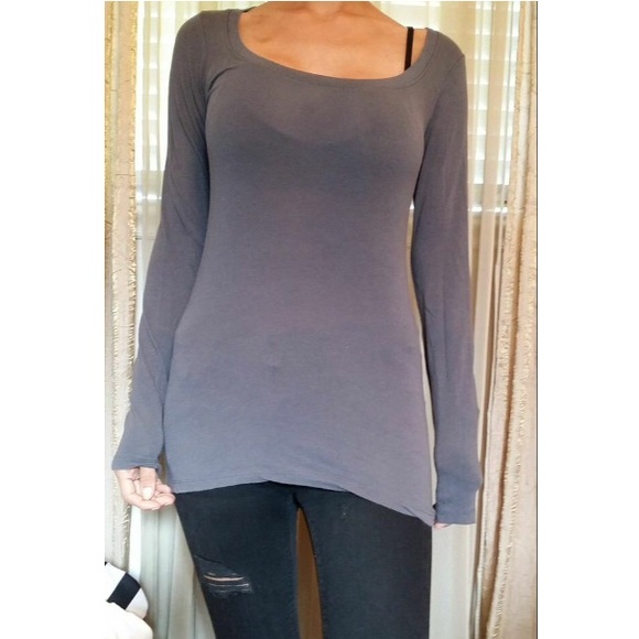 grey knit long sleeve