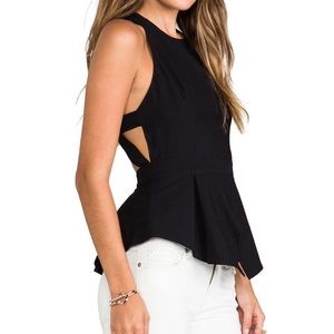 ⚡️Final Sale⚡️ Open back peplum top
