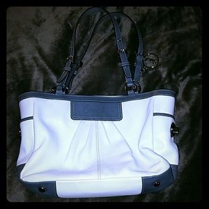 Authentic white/blue Coach bag