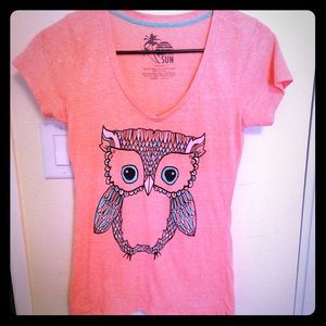 Salmon v-neck shirt
