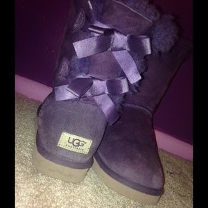 Purple Velvet Bailey Bow Uggs 💜