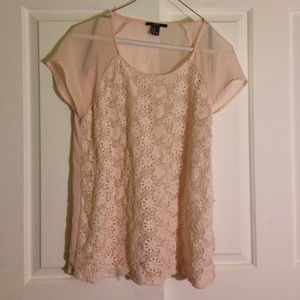 Pale Pink Lace Shirt