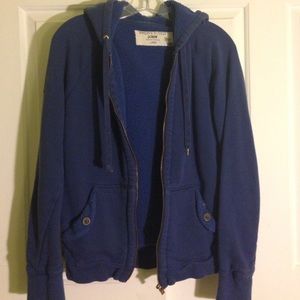 J.Crew Sherpa Royal Blue Zip-Up Sweater