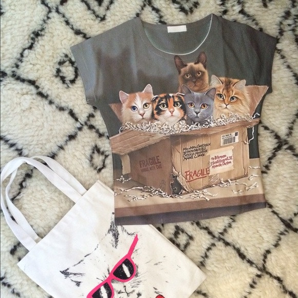 Fragile ! Kitten T shirt - Picture 2 of 2