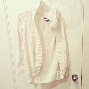 Off white chunky knit cardigan