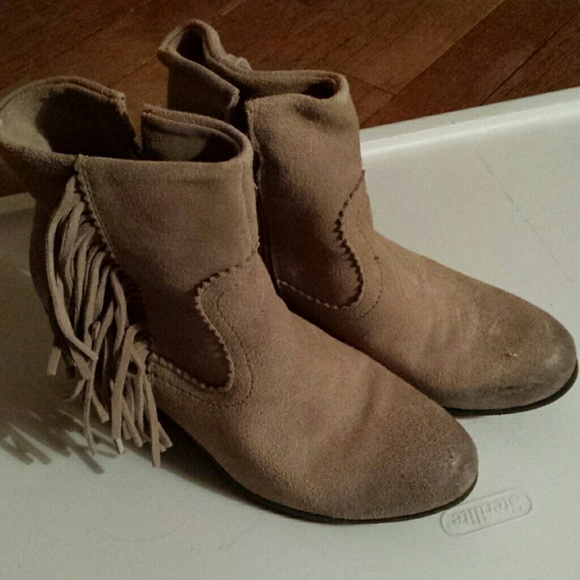 Fringe booties