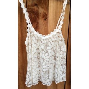 Lace flower tank