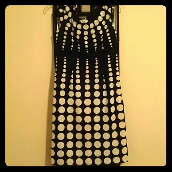 Black and white polka dot dress