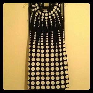 Black and white polka dot dress
