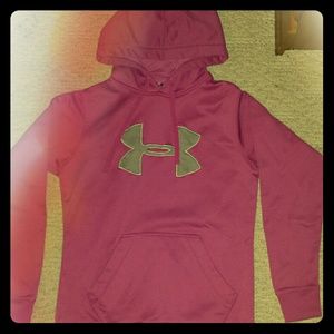 Pink and Grey Under Armour Sweatshirt