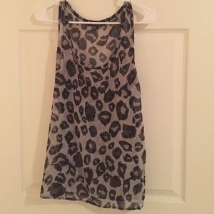 Sheer leopard print top