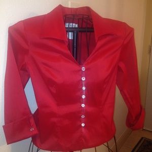 Ruby Red Dressy Blouse