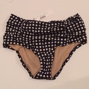 J. Crew High Waist Mini Dot Swimsuit Bottoms