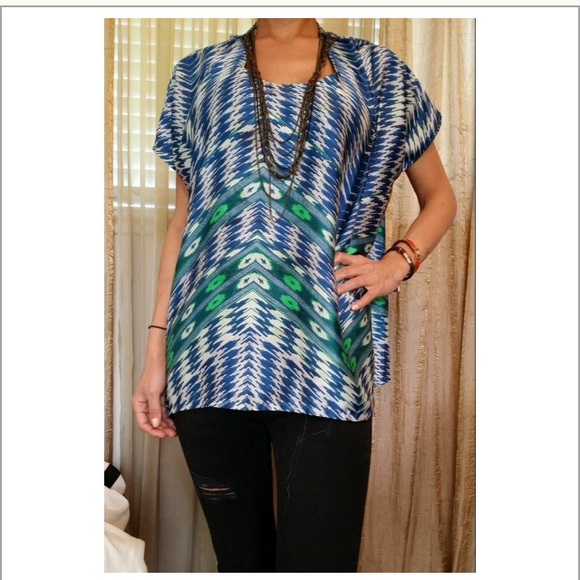 silk boxy top, good for a beach cover up