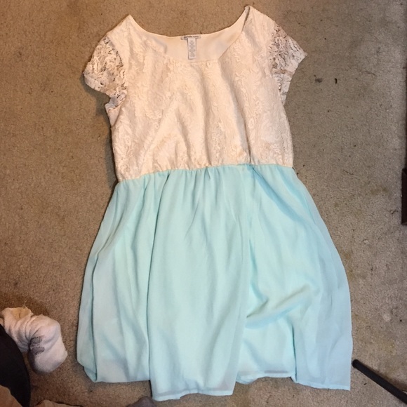 white/blue dress