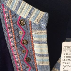 Beautiful navy blue detailed shirt