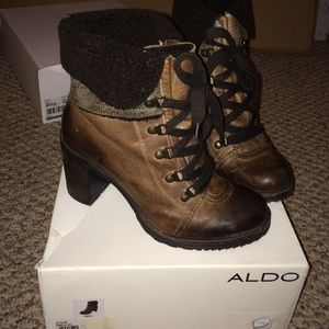 Aldo chunky heeled boots.