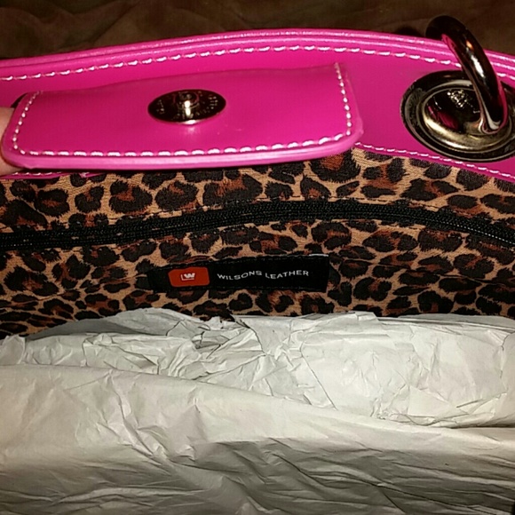 WILSON'S LEATHER ALL IN ONE LARGE TOTE PINK COLOR - Picture 2 of 4