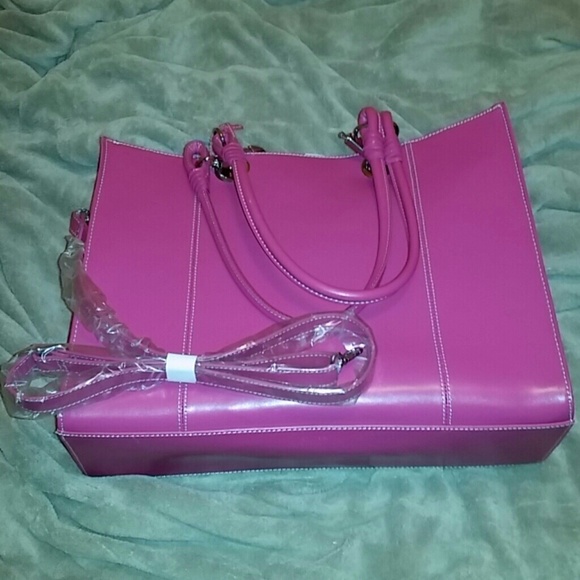 WILSON'S LEATHER ALL IN ONE LARGE TOTE PINK COLOR - Picture 4 of 4