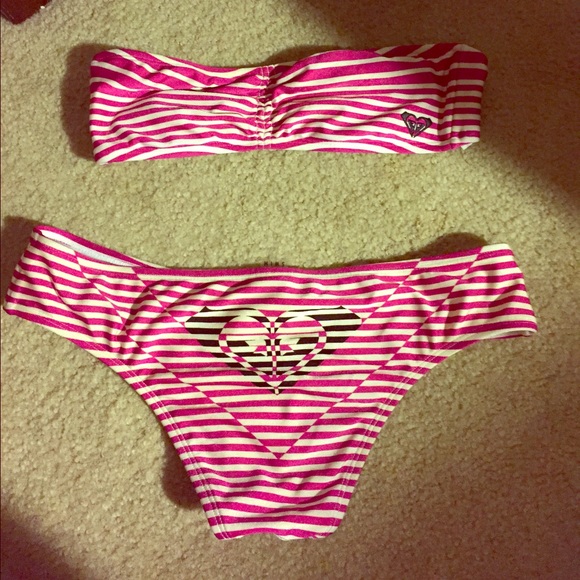 Roxy strapless bikini top & matching bottom