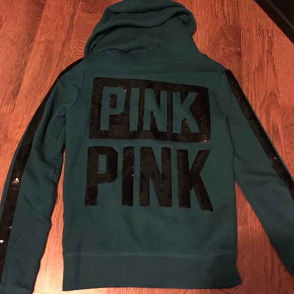 *SOLD* VS PINK bling zip up
