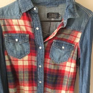 Jean/ plaid shirt