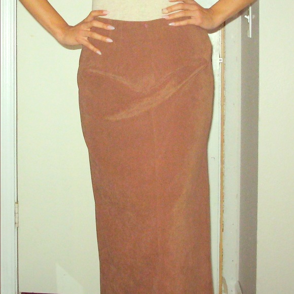 VINTAGE Briggs suede maxi skirt size 6