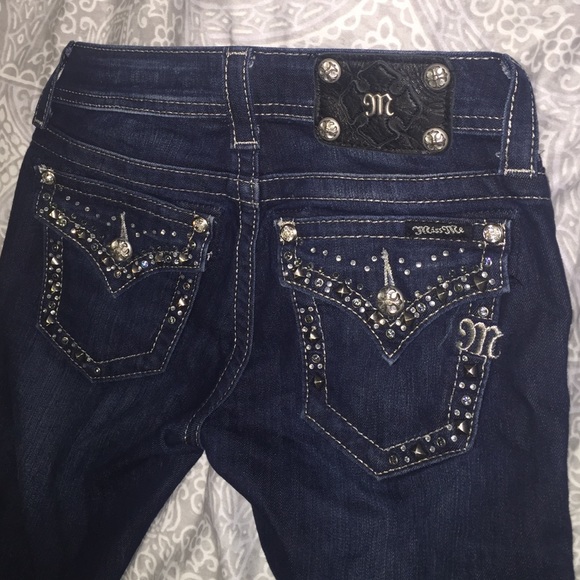 Miss me buckle jeans! Dark wash boot cut size 24