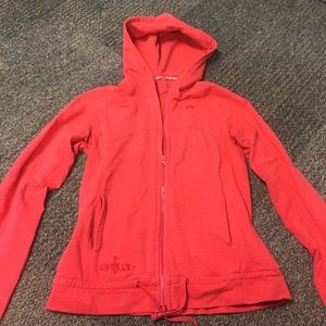 Coral zip up hoodie
