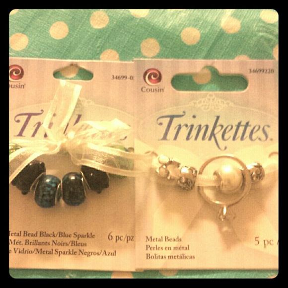 Bundle of 2 metal beads bracelets - Picture 1 of 3