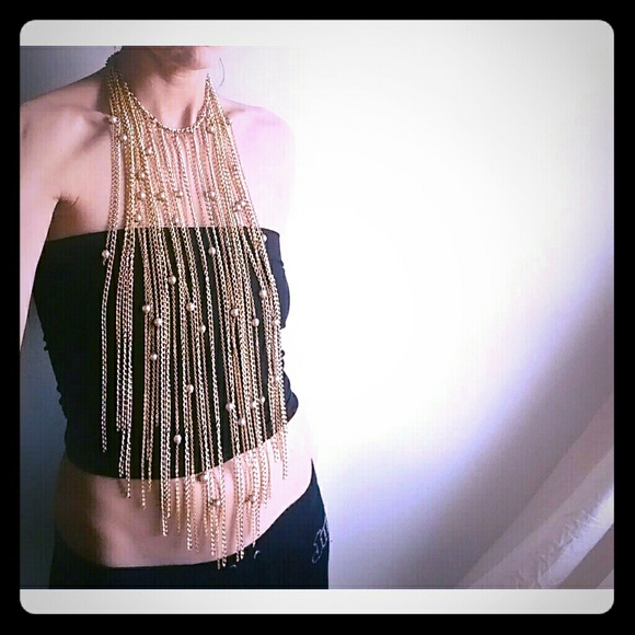 Vintage Jewelry - 💙REDUCED Vintage Couture XL Chain Pearl Necklace